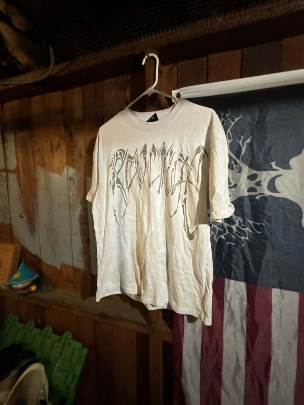 Revenge Bones Reflective Skull Graphic T-Shirt